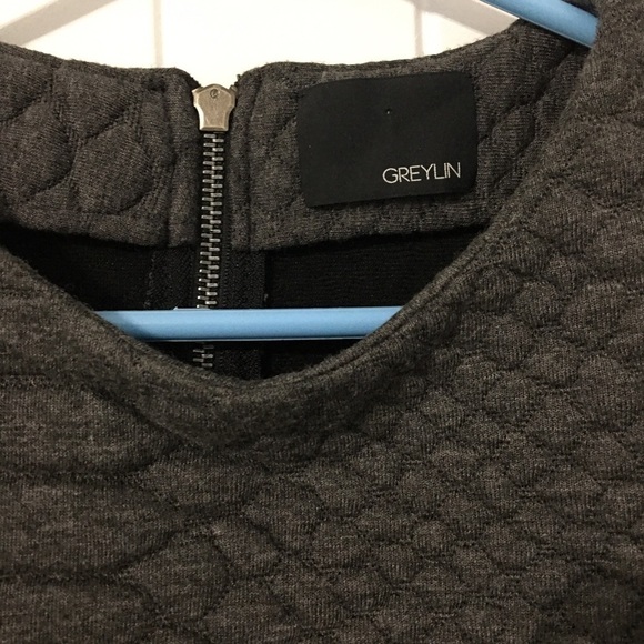 NWOT Greylin Quilted Faux Leather Top